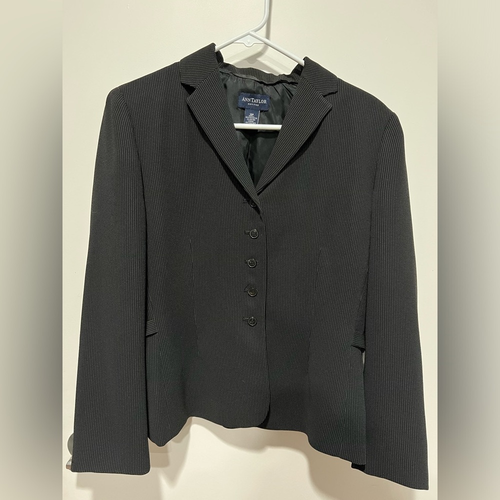 Vintage Ann Taylor petites polka dot blazer